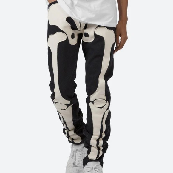 MNML Other - MNML skeleton jeans NEW! Many sizes Black/White Denim